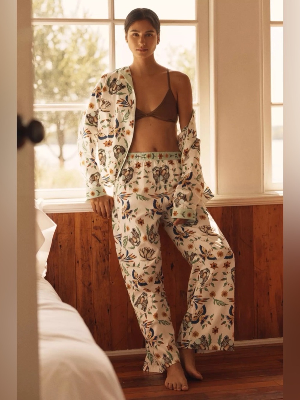 NWT Anthropologie LyreBird Cloud Flannel Pajama Pants Size Small